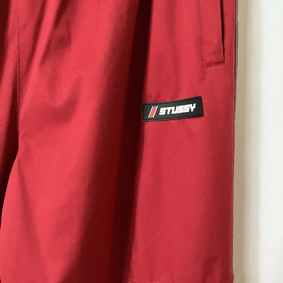 Stussy Alpine Red Track Pants Mens Size Small Streetwear Athletic - Picture 3 of 12